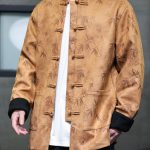Men's Chinese Style 2024 New Suede Tang Suit – Modern Hanfu Jacket with Frog Buttons and Stand Collar, Autumn Fashion - Image 5