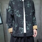 Men's Modern Hanfu Chinese Style Autumn/Winter Jacquard Long Sleeve Jacket – New Tang Suit with Stand Collar and Metal Buttons - Image 2